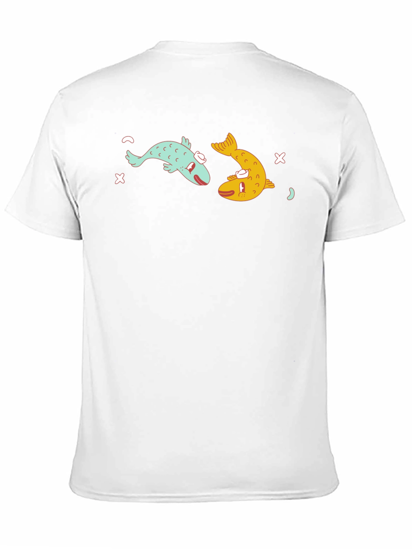 Funny Fish Graphic Black T-Shirt