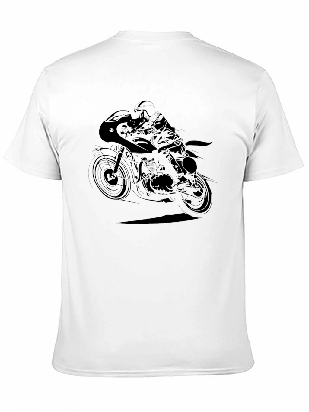 Motorcycle Rider Graphic Tee - Black