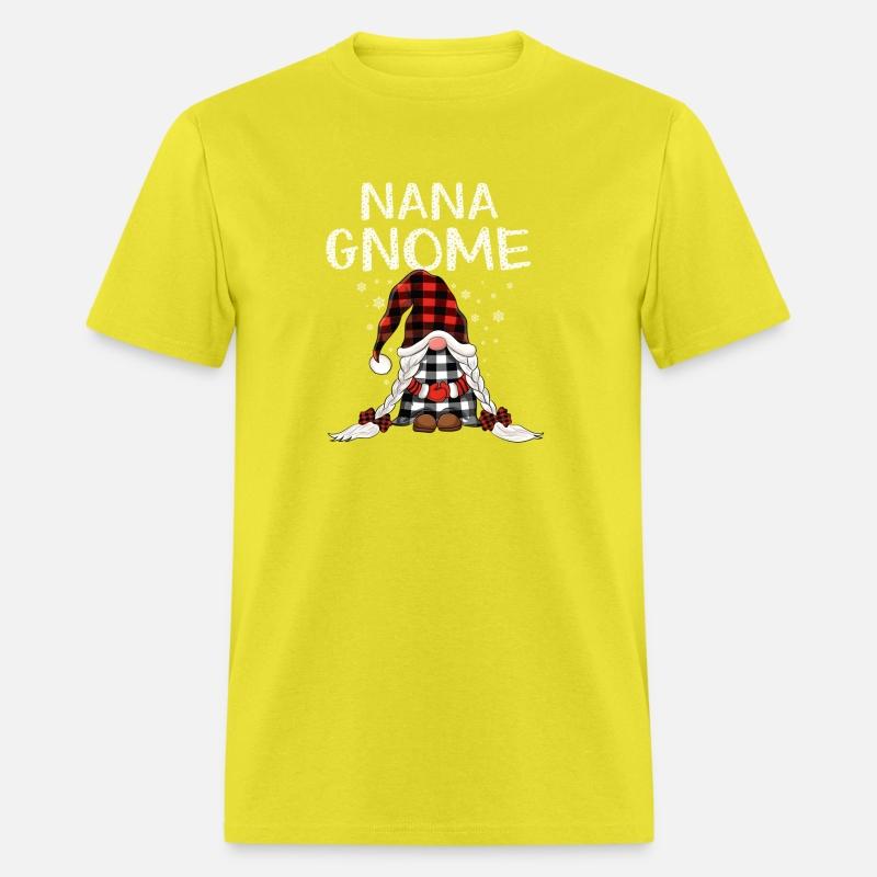 Nana Gnomes Check Red Plaid Pattern Gnome