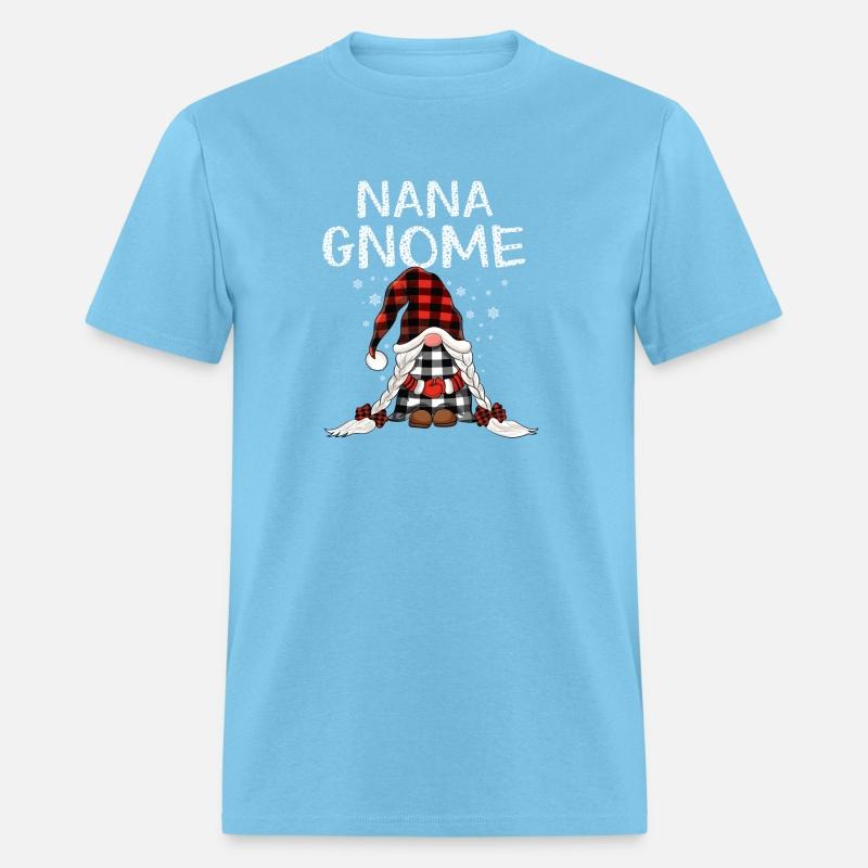 Nana Gnomes Check Red Plaid Pattern Gnome