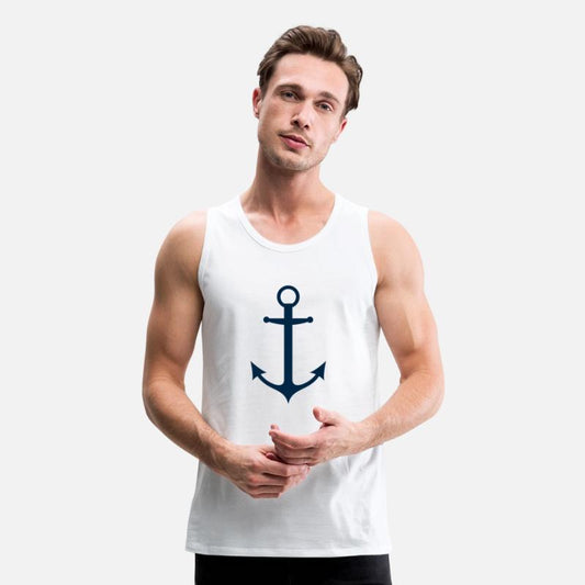 Navy Blue Sailing Boat Anchor
