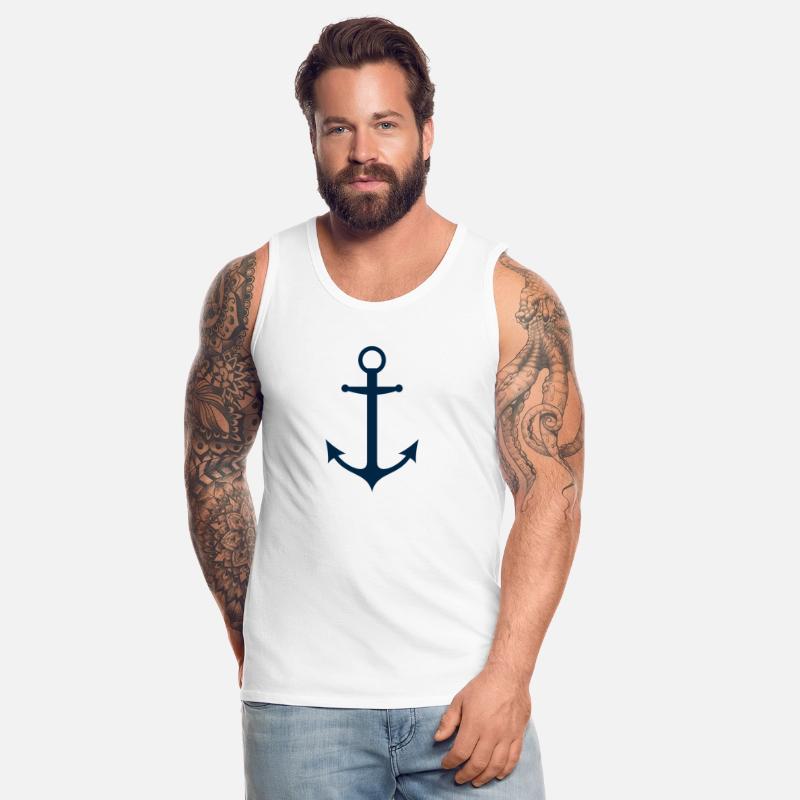 Navy Blue Sailing Boat Anchor