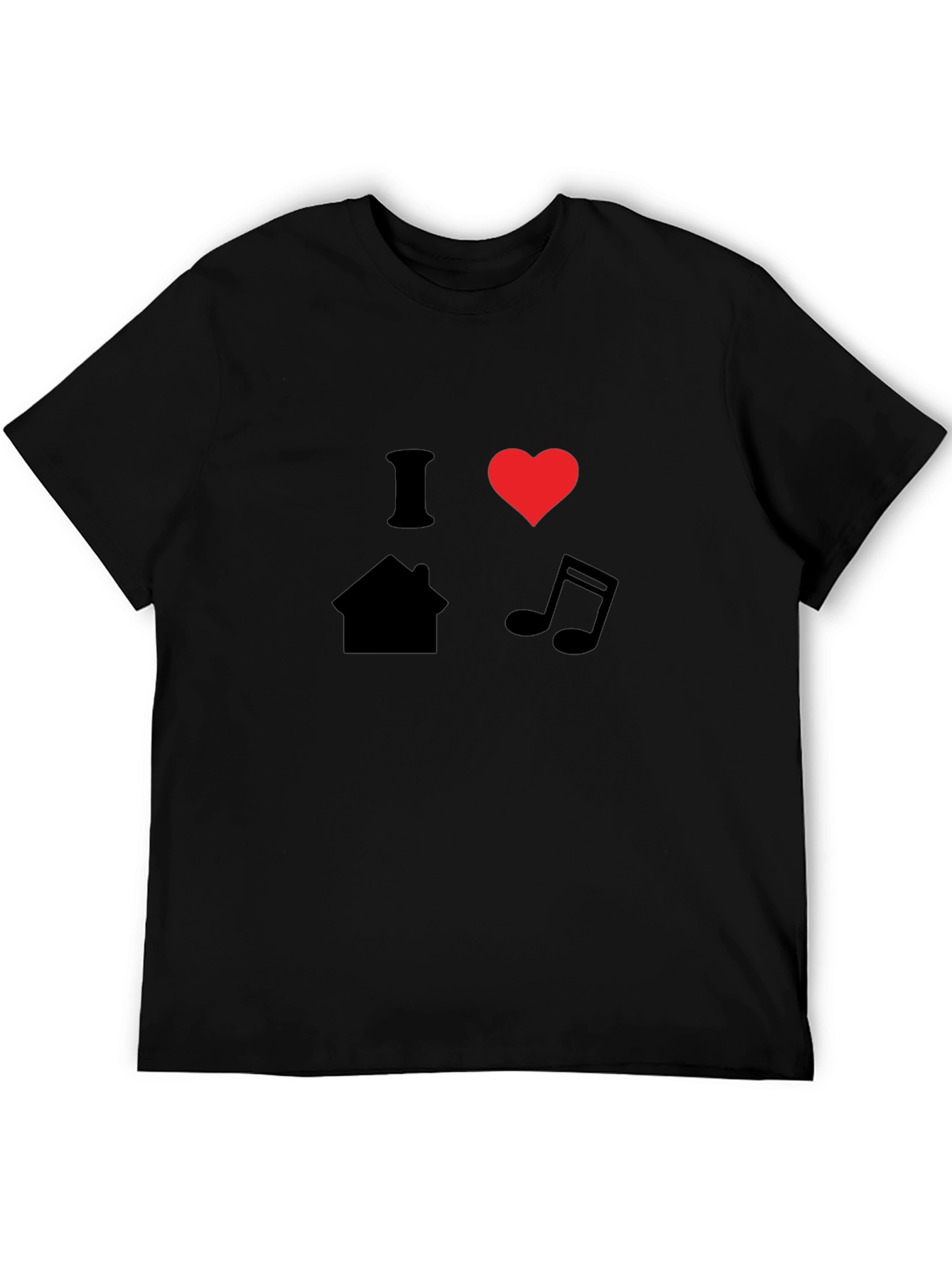 I Heart House Music T-Shirt - Black