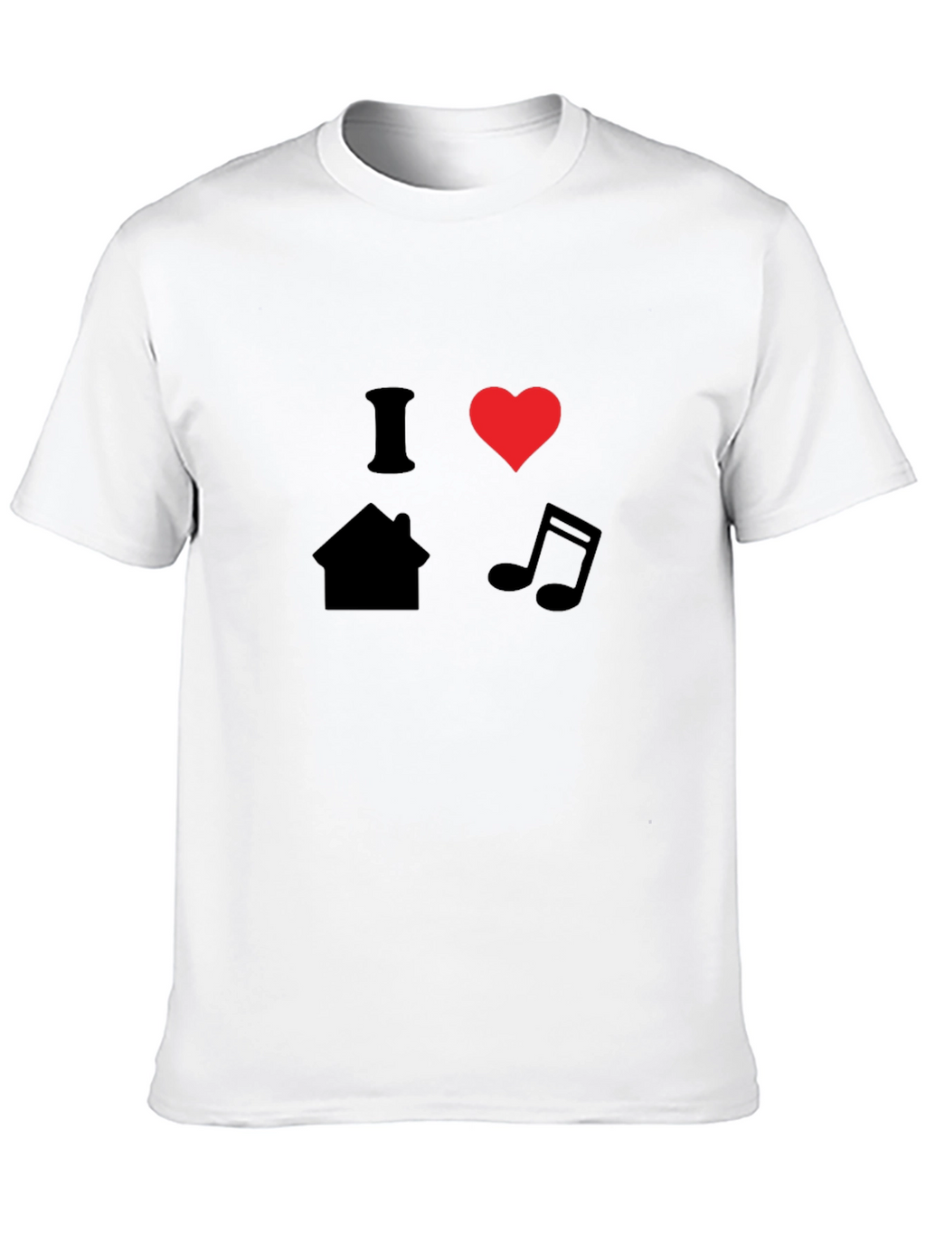 I Heart House Music T-Shirt - Black
