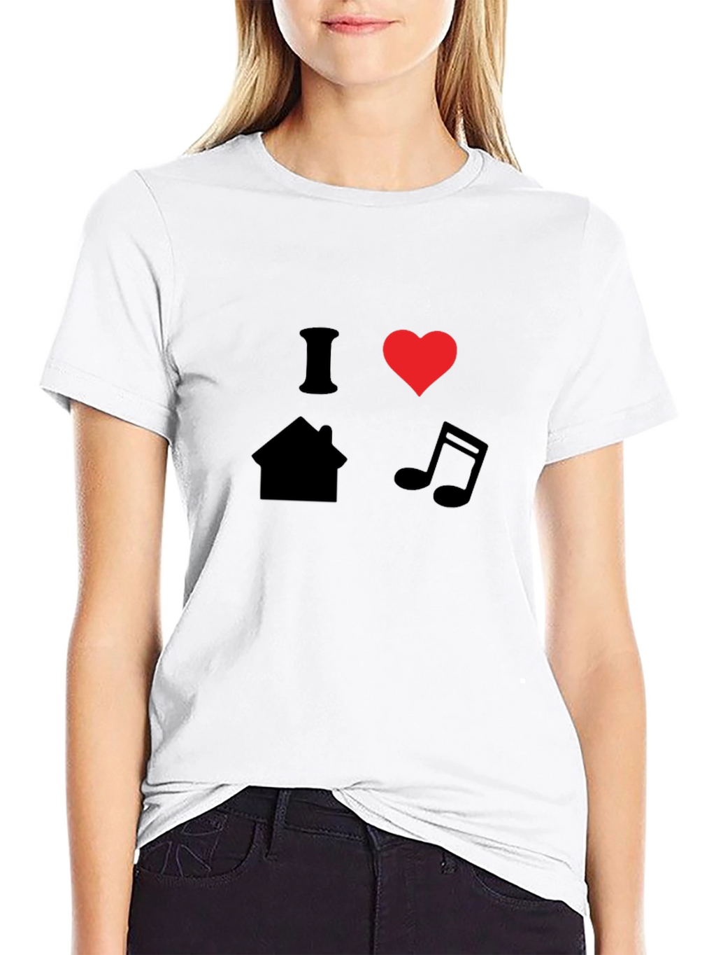 I Heart House Music T-Shirt - Black