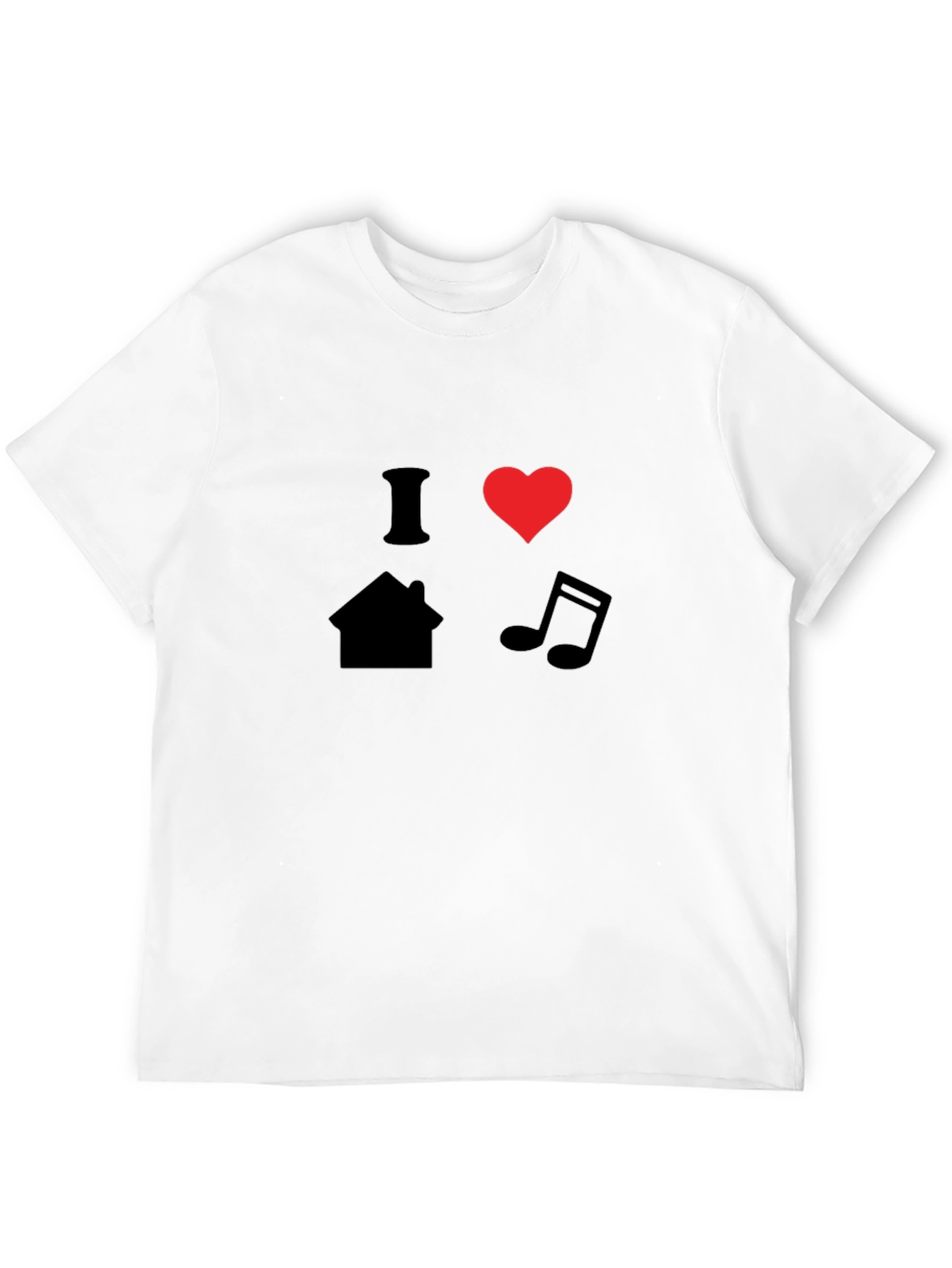 I Heart House Music T-Shirt - Black