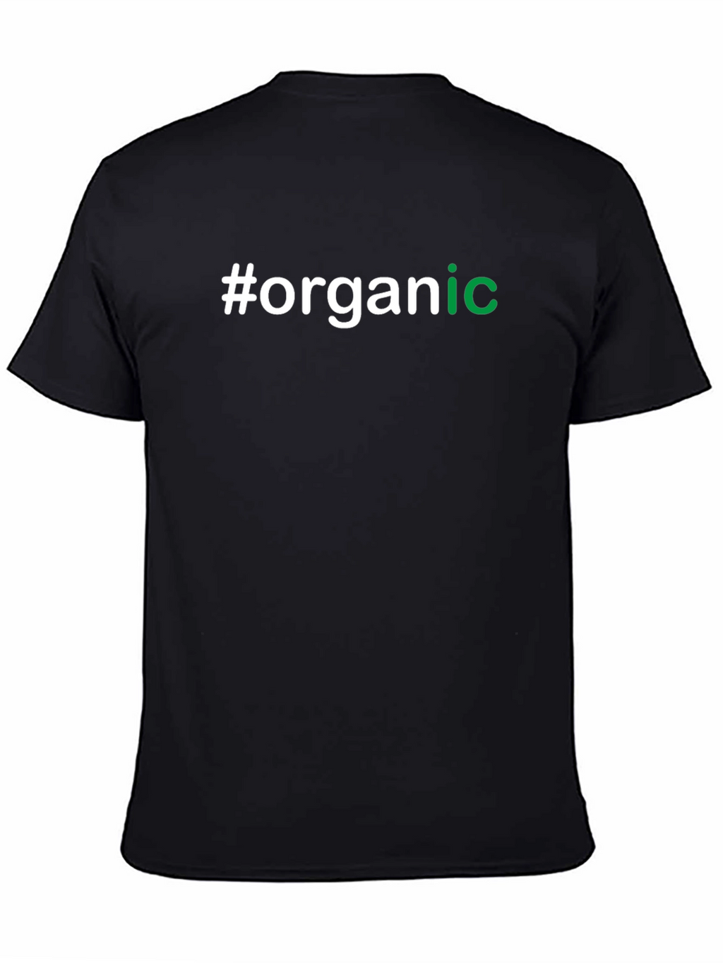 #organic Mens Black T-Shirt