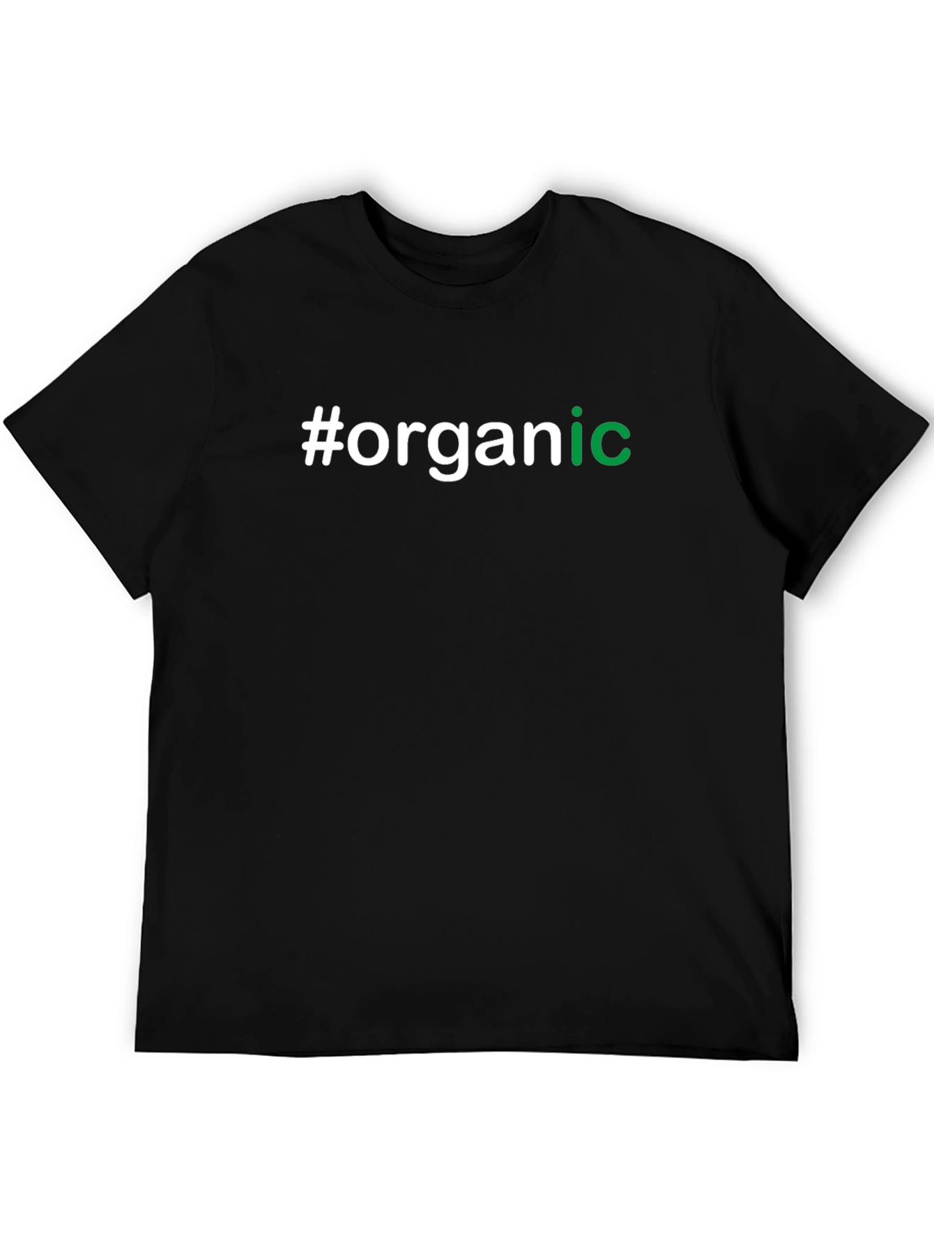 #organic Mens Black T-Shirt
