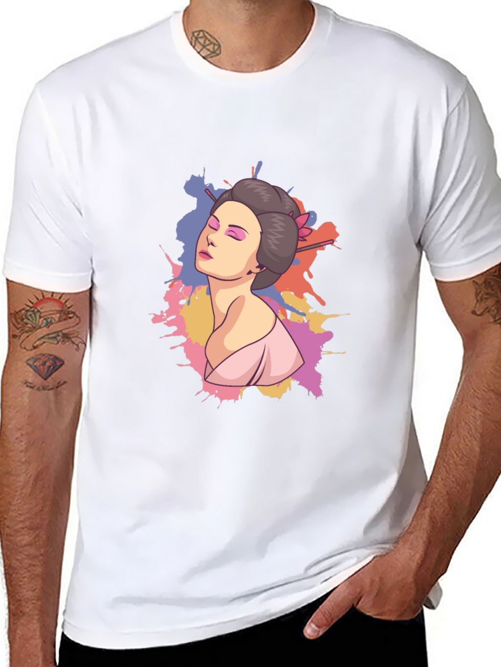 Geisha Graphic Black T-Shirt