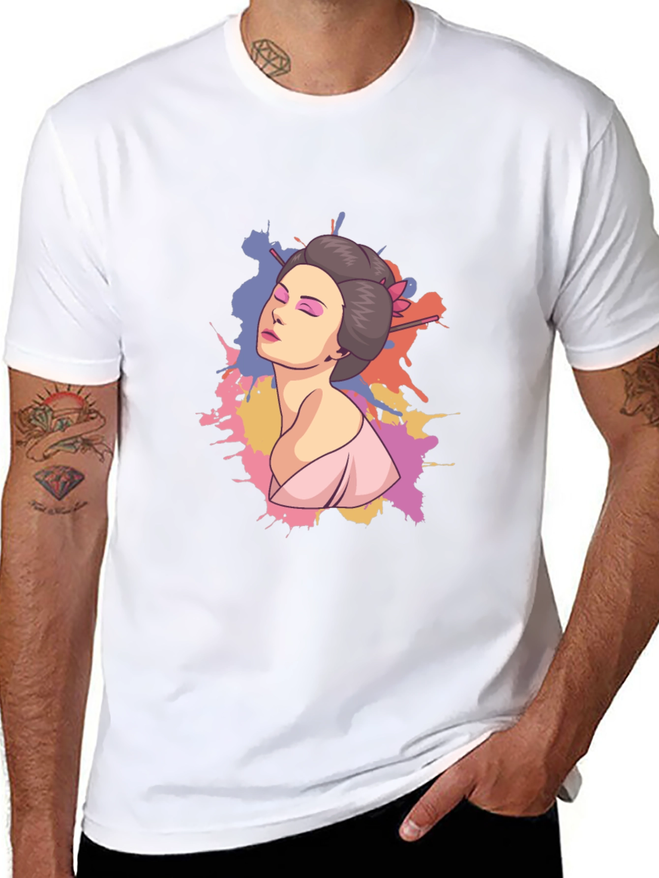Geisha Graphic Black T-Shirt