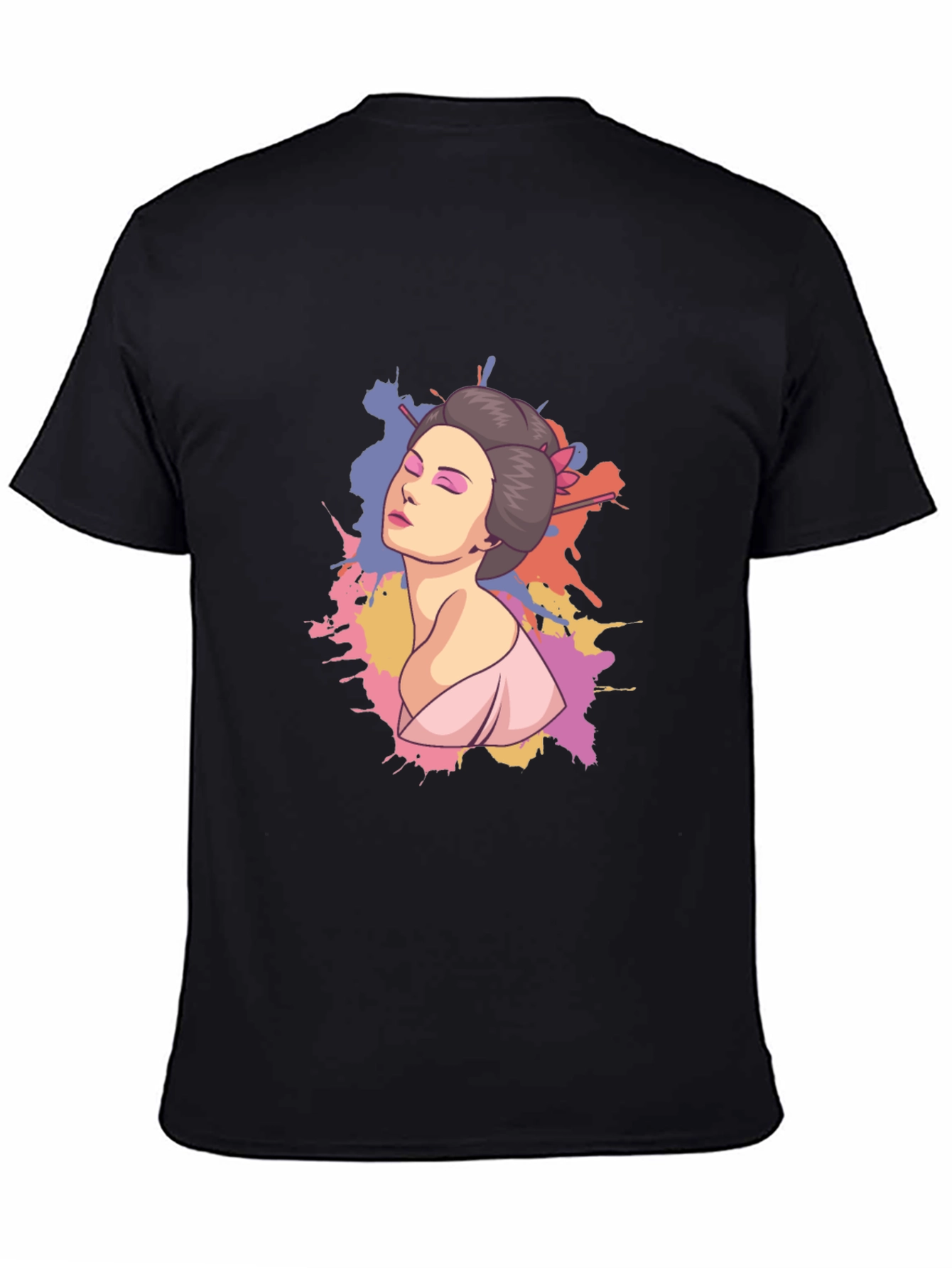 Geisha Graphic Black T-Shirt