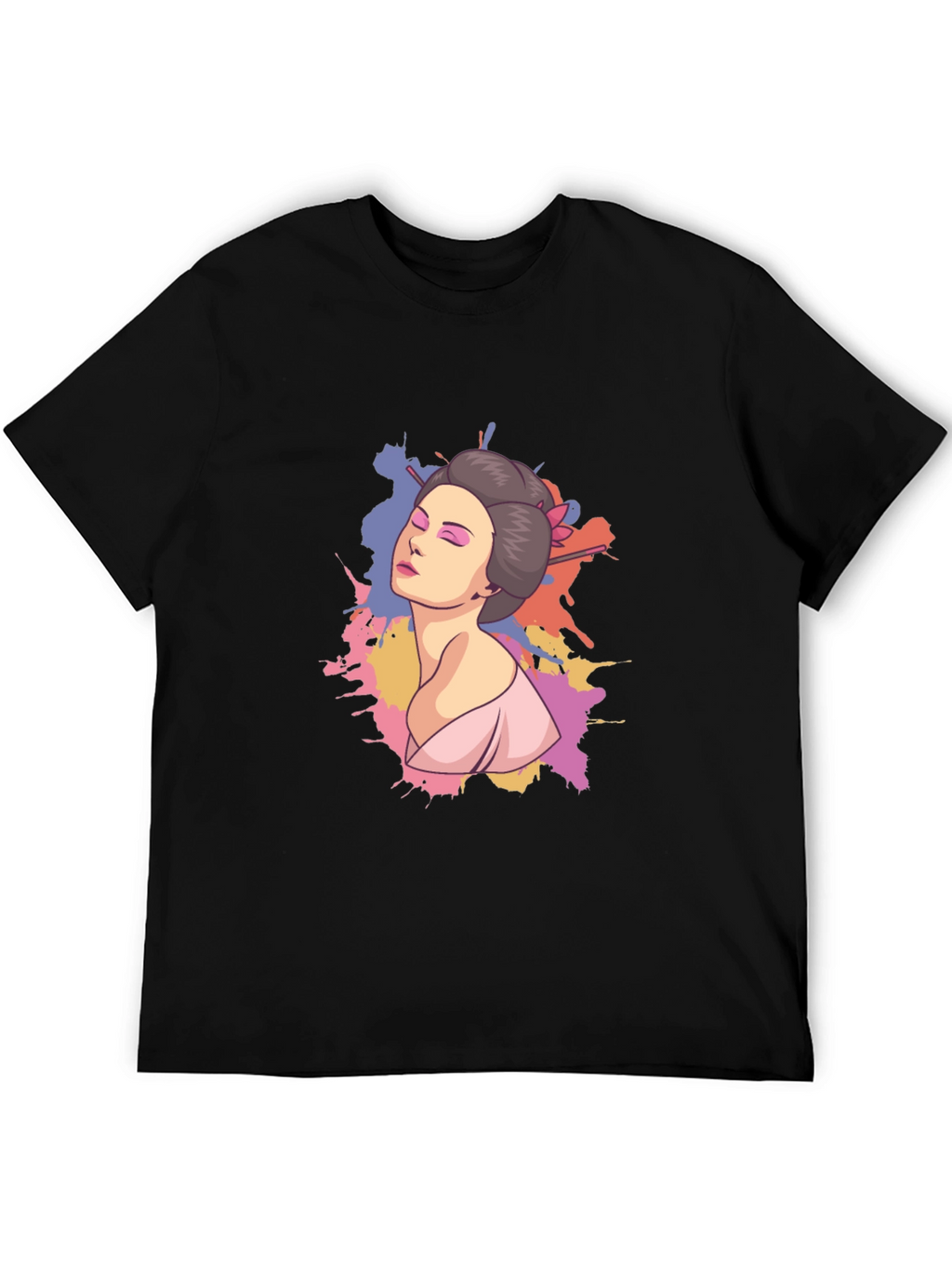 Geisha Graphic Black T-Shirt