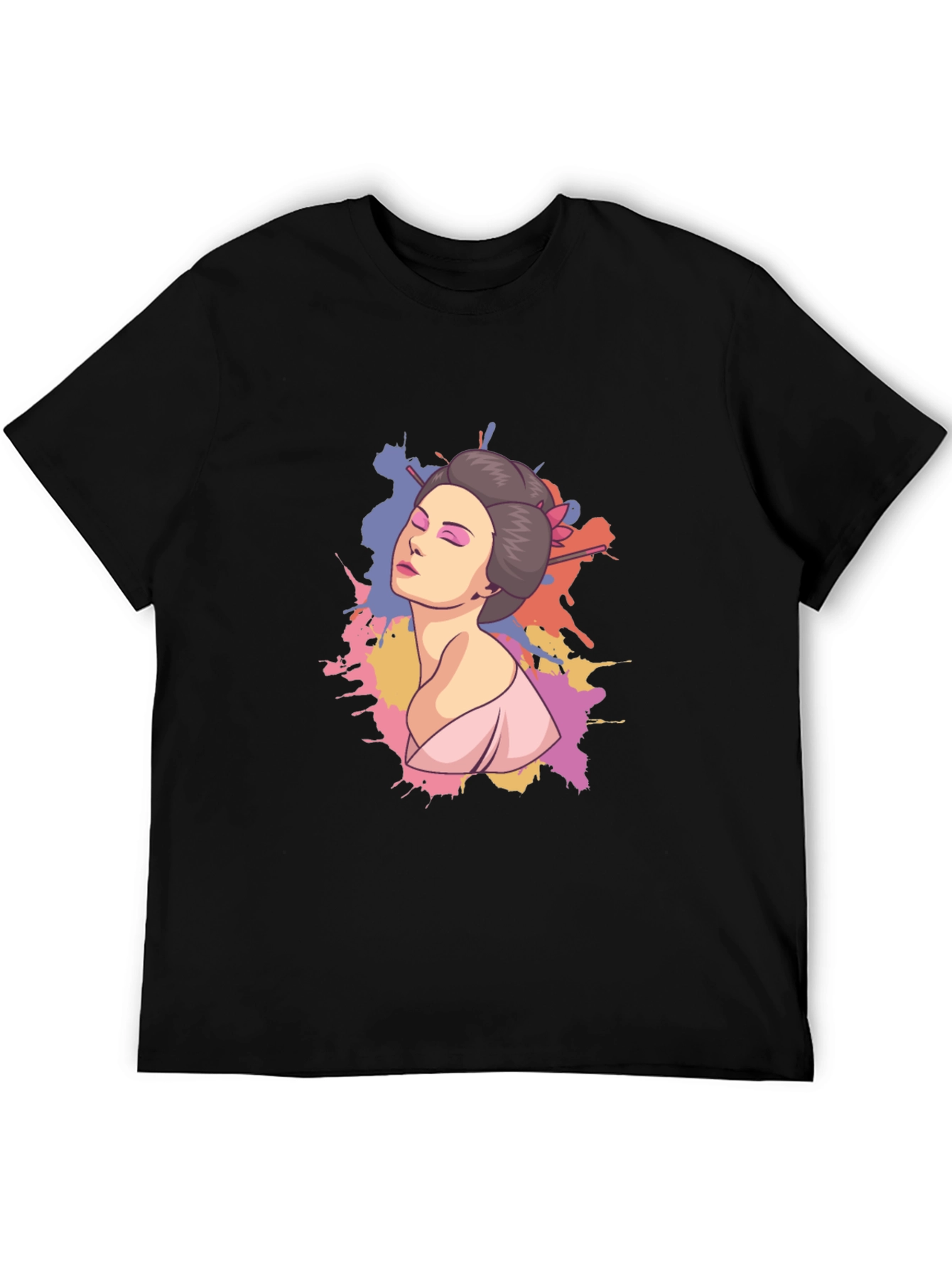 Geisha Graphic Black T-Shirt