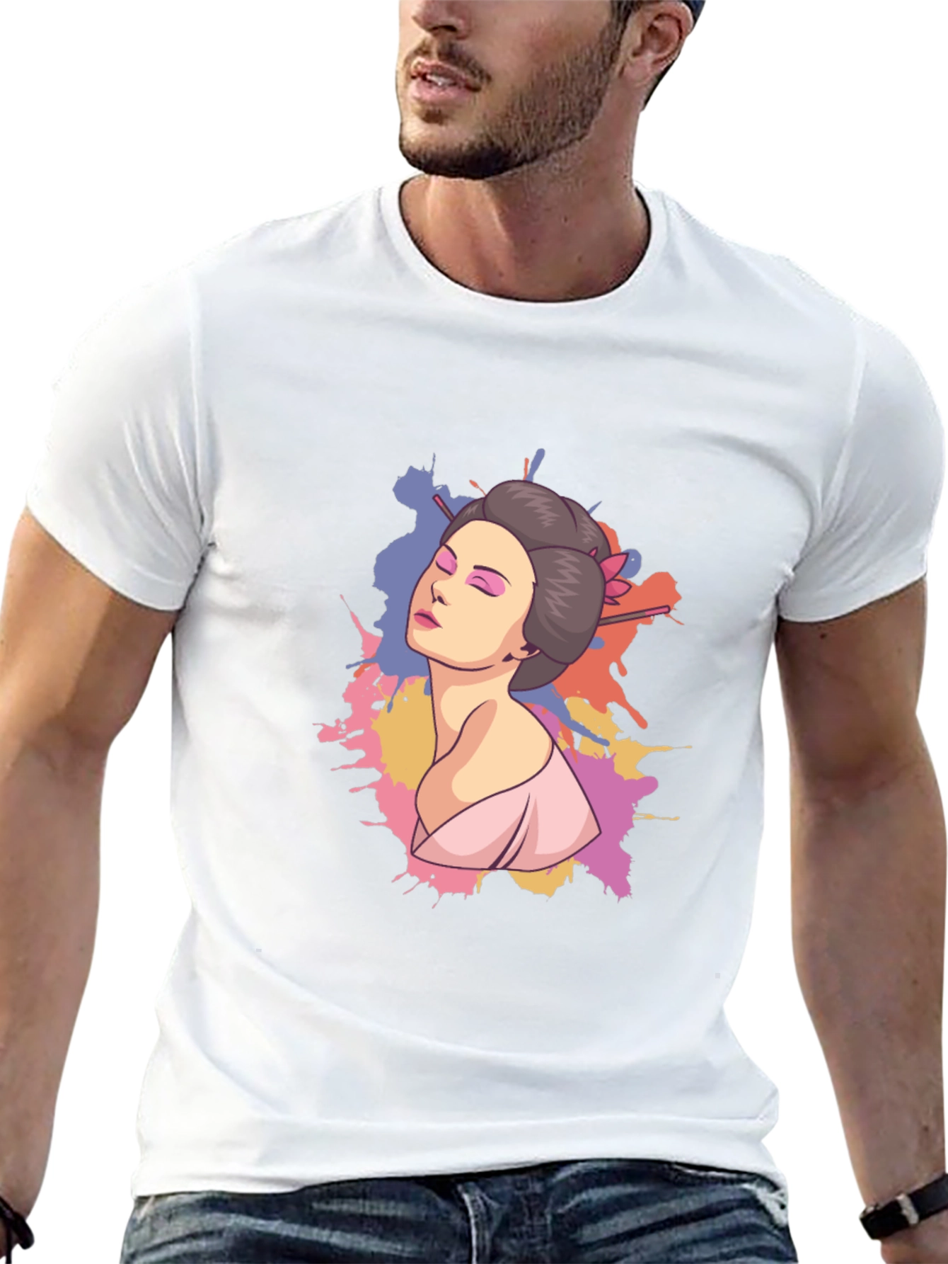 Geisha Graphic Black T-Shirt
