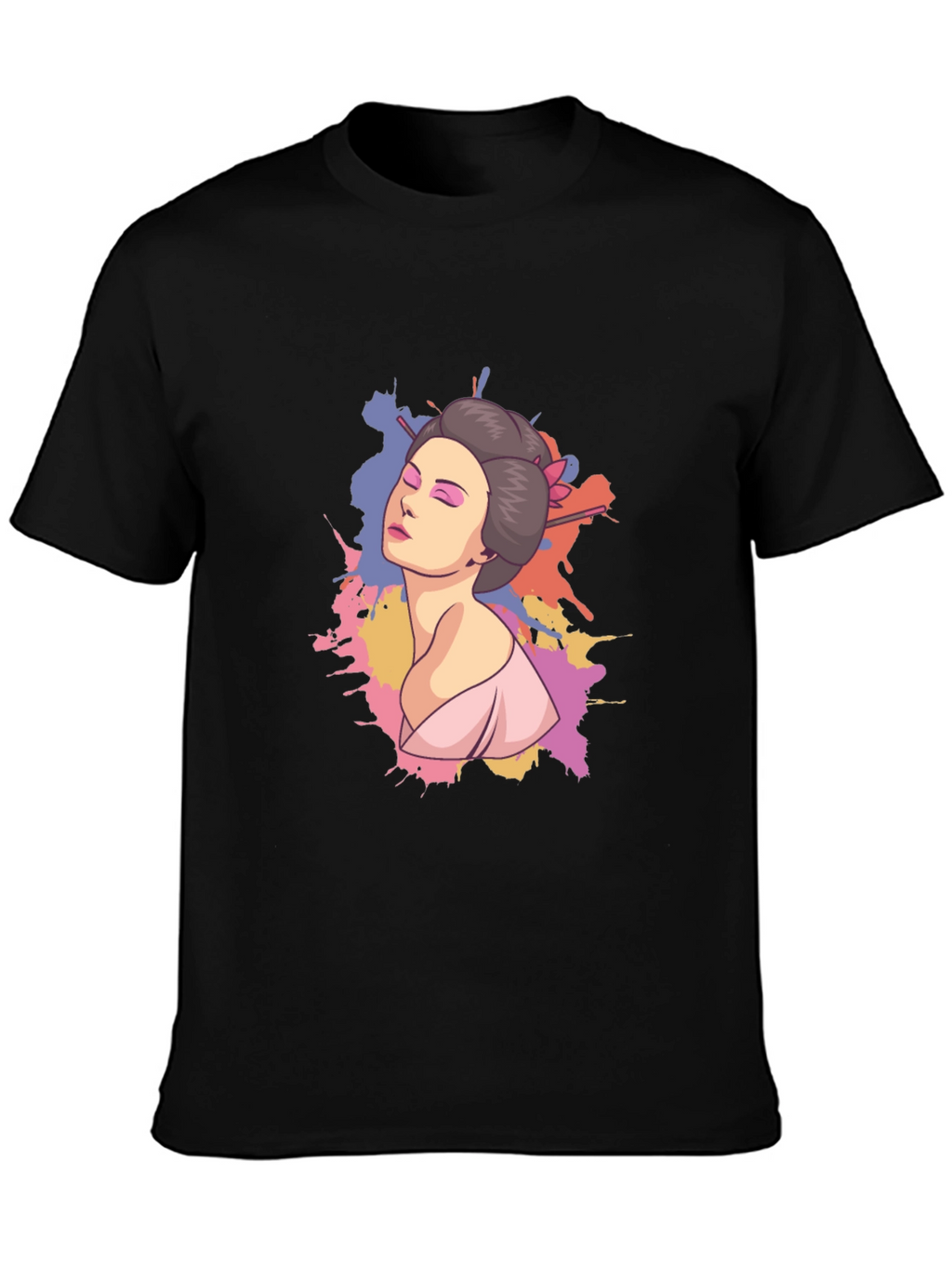 Geisha Graphic Black T-Shirt