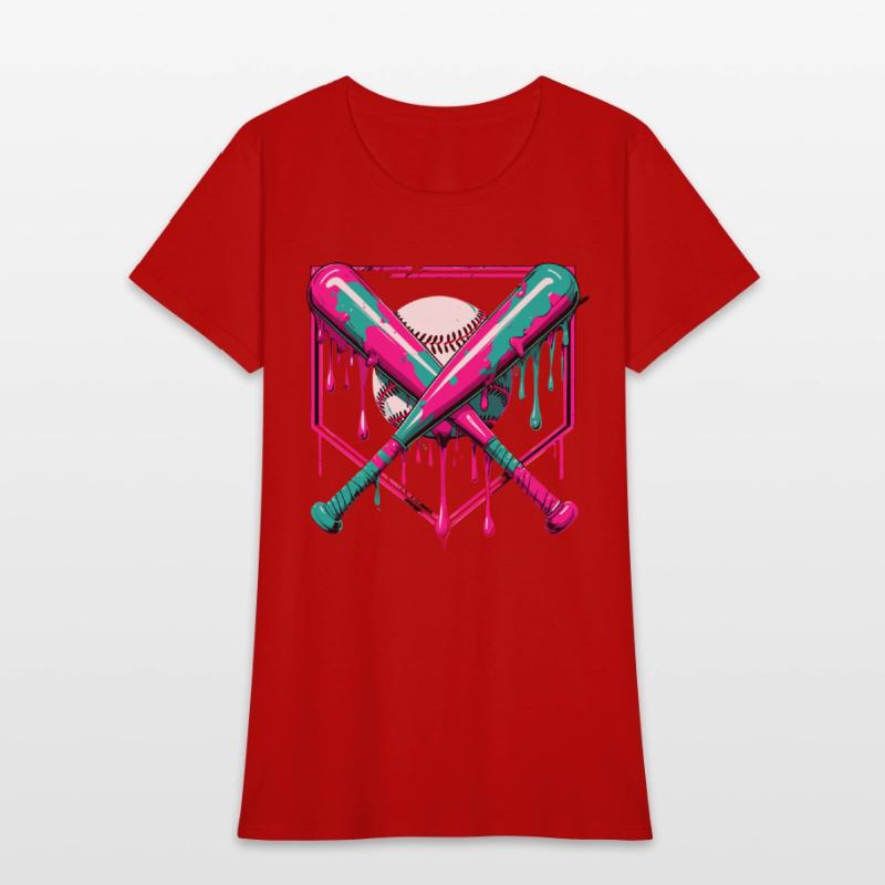 Neon Baseball Bat and Ball Art