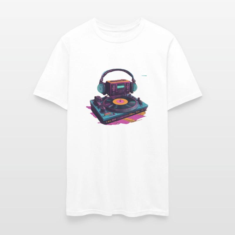 Neon Groove: Retro DJ Vibes T-Shirt Collection