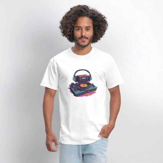 Neon Groove: Retro DJ Vibes T-Shirt Collection