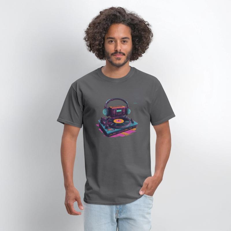 Neon Groove: Retro DJ Vibes T-Shirt Collection