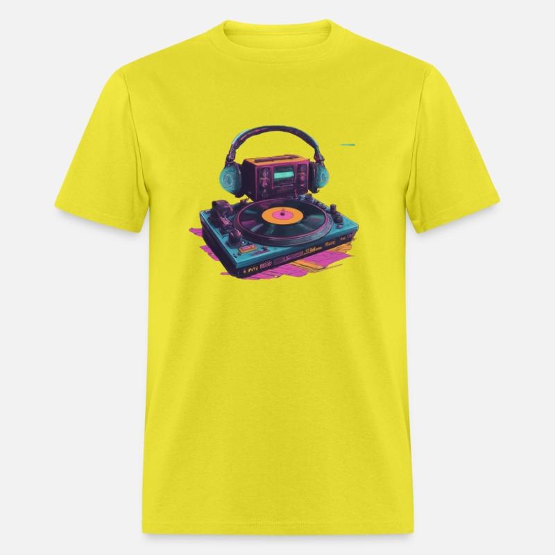 Neon Groove: Retro DJ Vibes T-Shirt Collection
