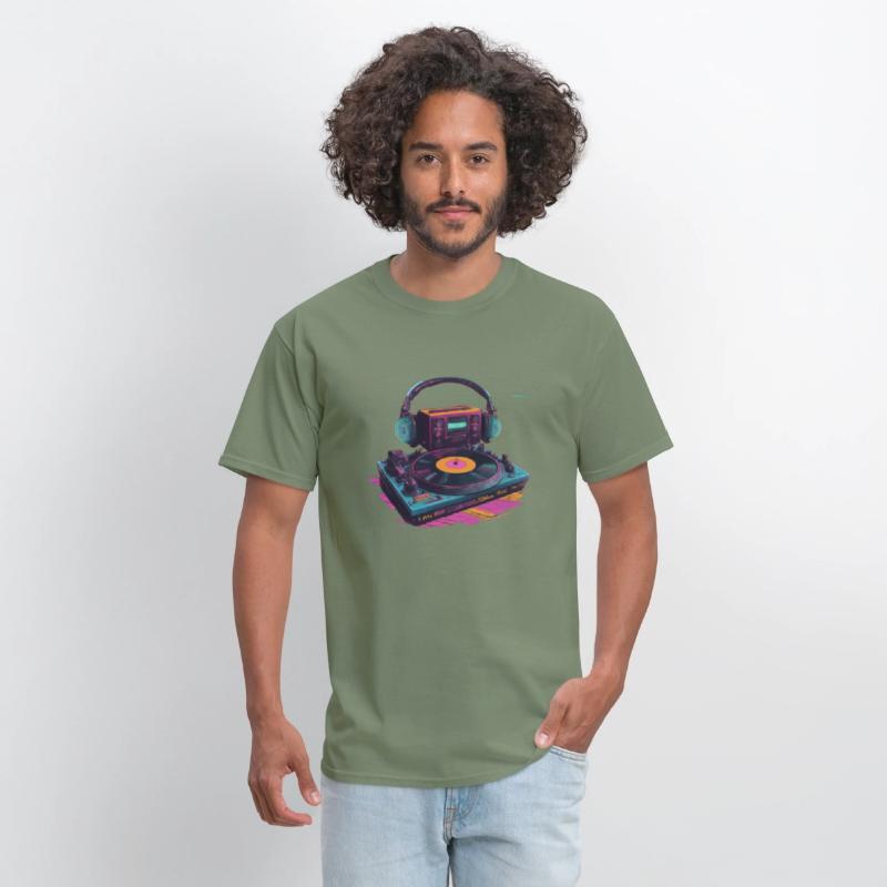 Neon Groove: Retro DJ Vibes T-Shirt Collection