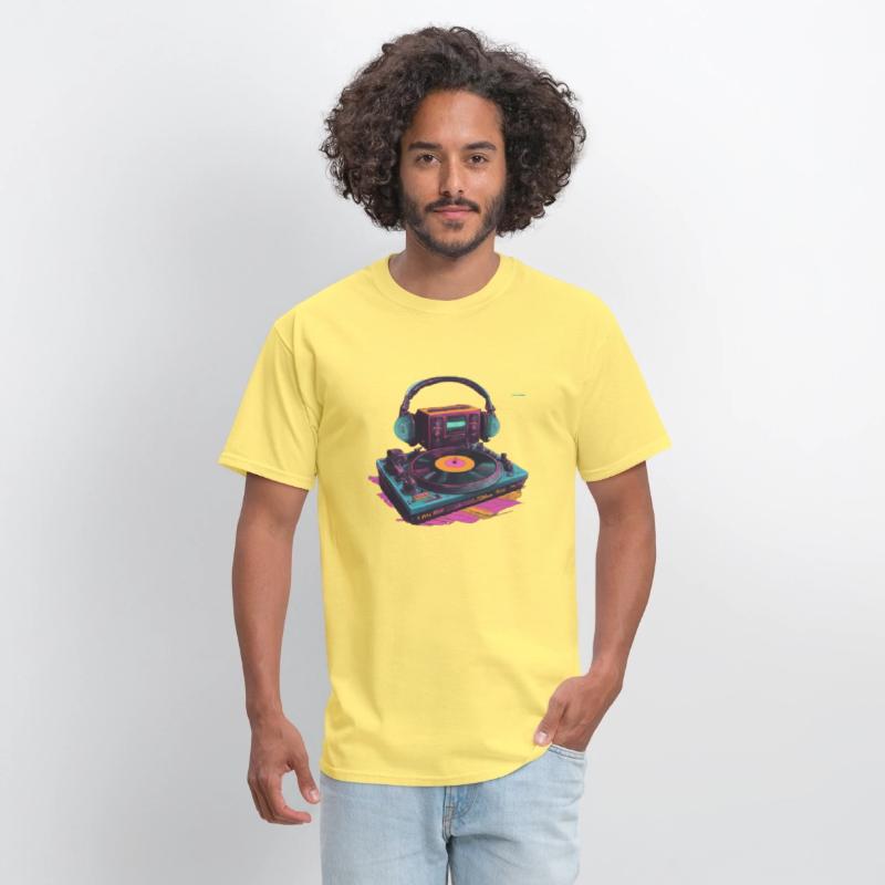 Neon Groove: Retro DJ Vibes T-Shirt Collection