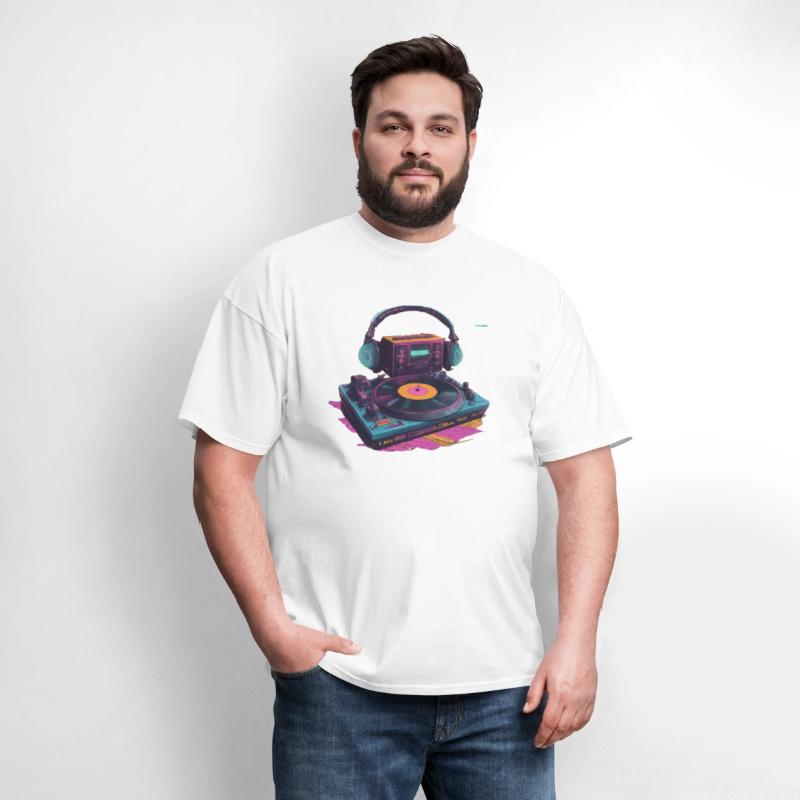 Neon Groove: Retro DJ Vibes T-Shirt Collection