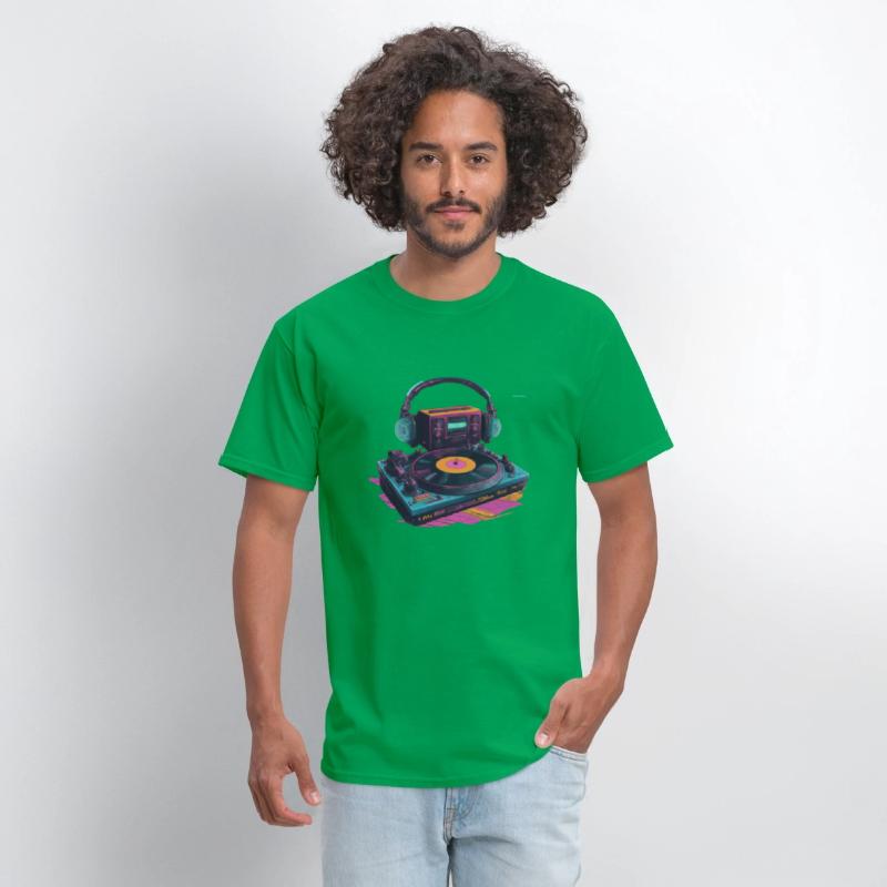 Neon Groove: Retro DJ Vibes T-Shirt Collection