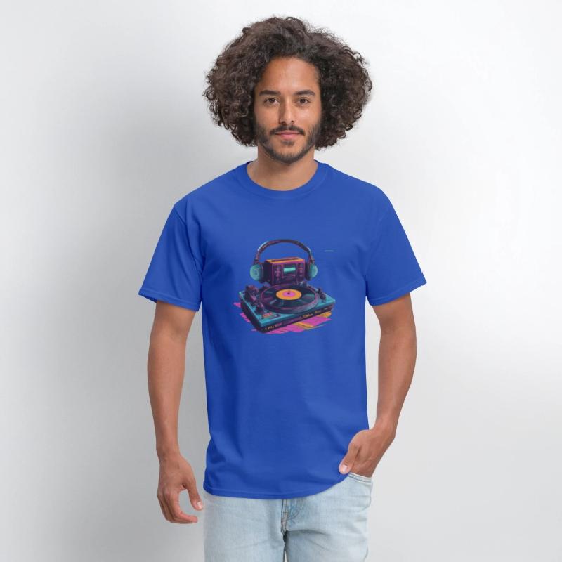 Neon Groove: Retro DJ Vibes T-Shirt Collection