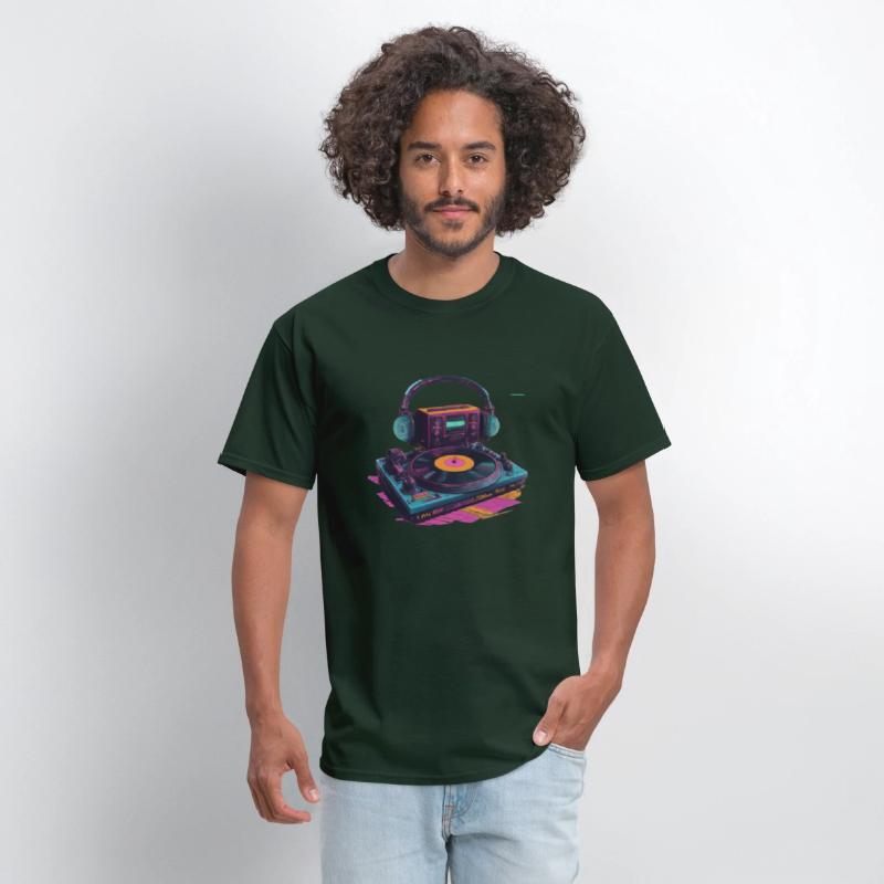 Neon Groove: Retro DJ Vibes T-Shirt Collection