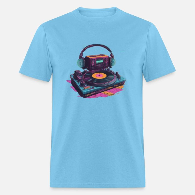 Neon Groove: Retro DJ Vibes T-Shirt Collection