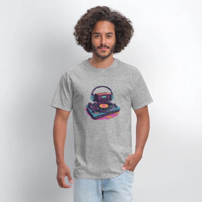 Neon Groove: Retro DJ Vibes T-Shirt Collection