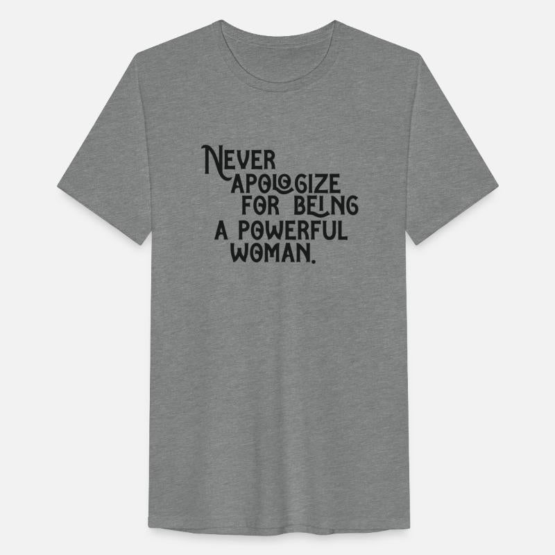 NEVER APOLOGIZE FOR BELNG A POWERFUL WOMAN