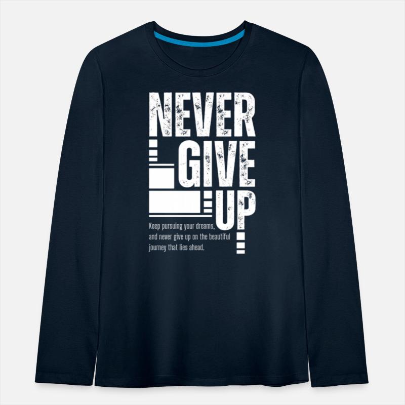 Never Give Up Motivational Quote Design