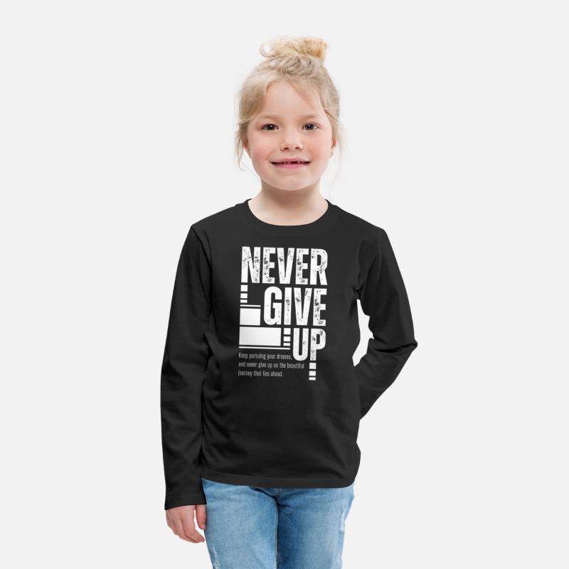 Never Give Up Motivational Quote Design