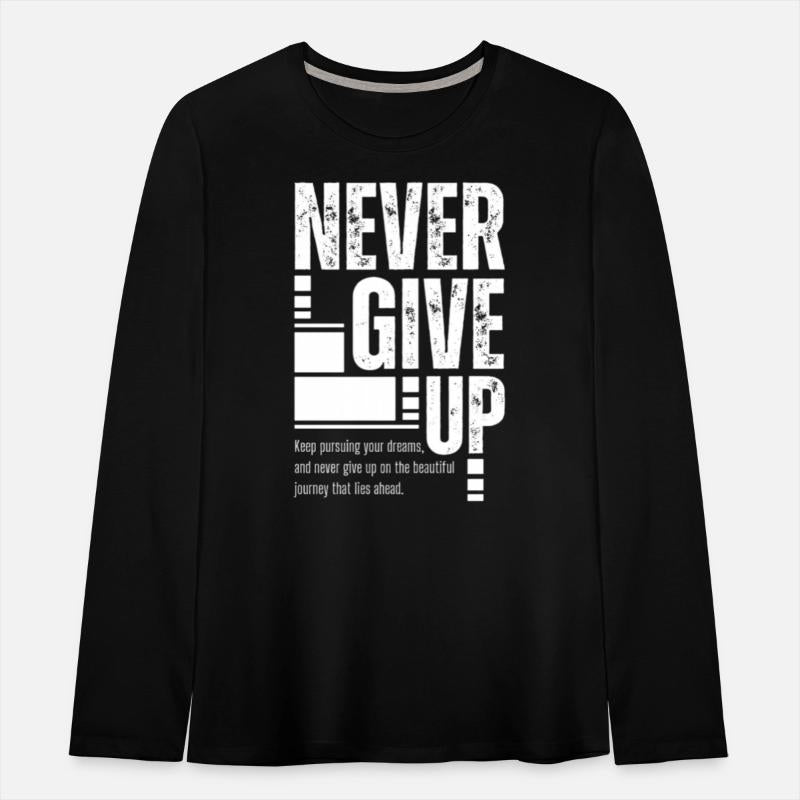 Never Give Up Motivational Quote Design