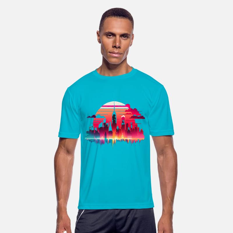 New York City Skyline Sunset Heat