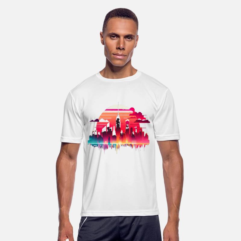 New York City Skyline Sunset Heat