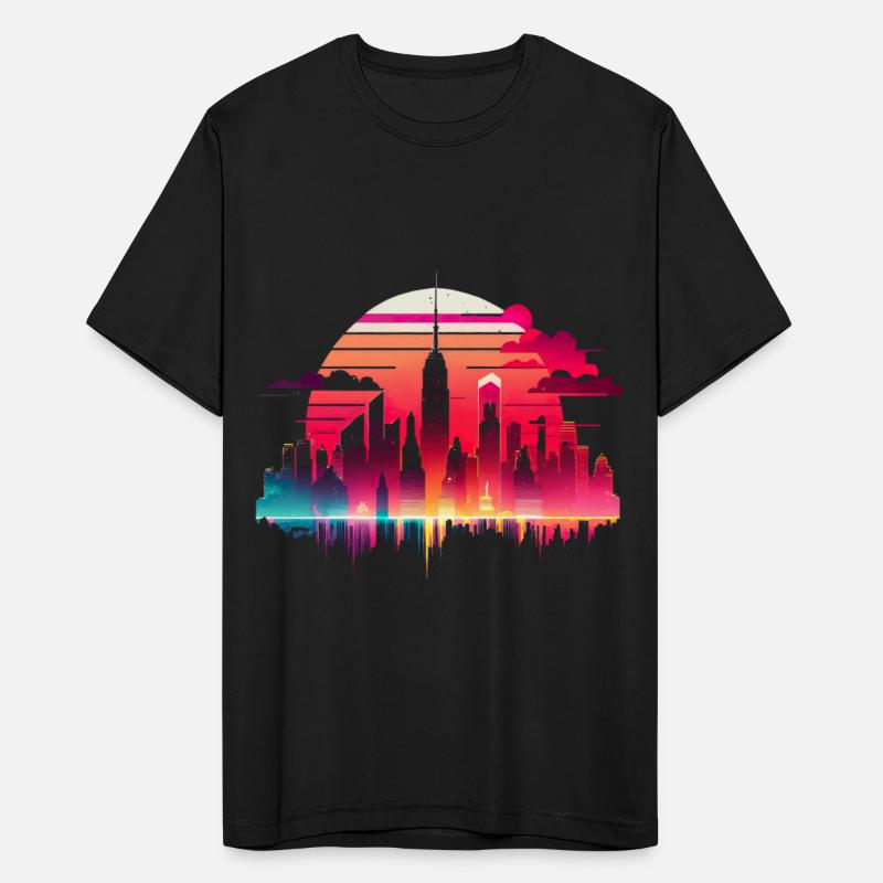 New York City Skyline Sunset Heat