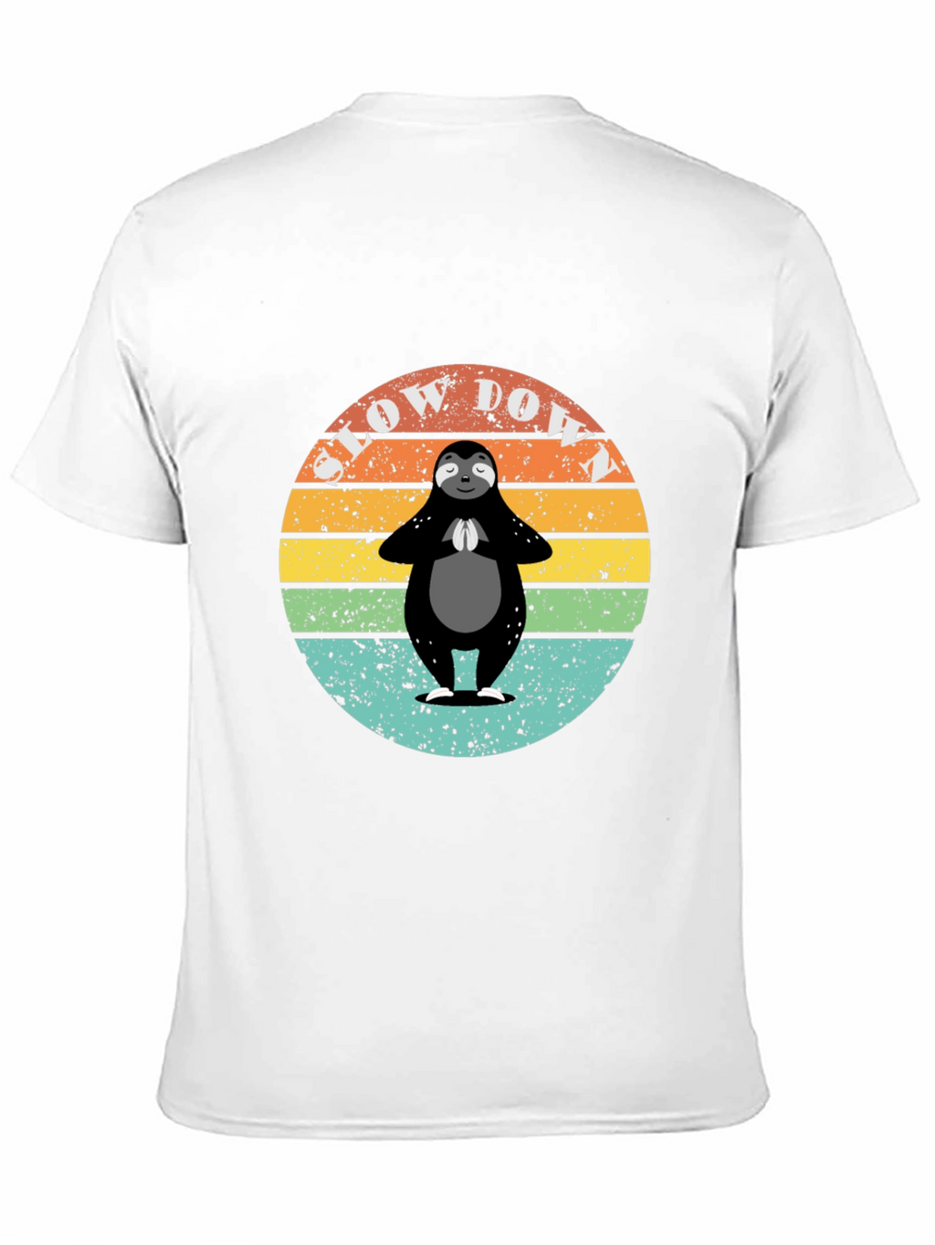 Retro Sloth Yoga T-Shirt - Slow Down