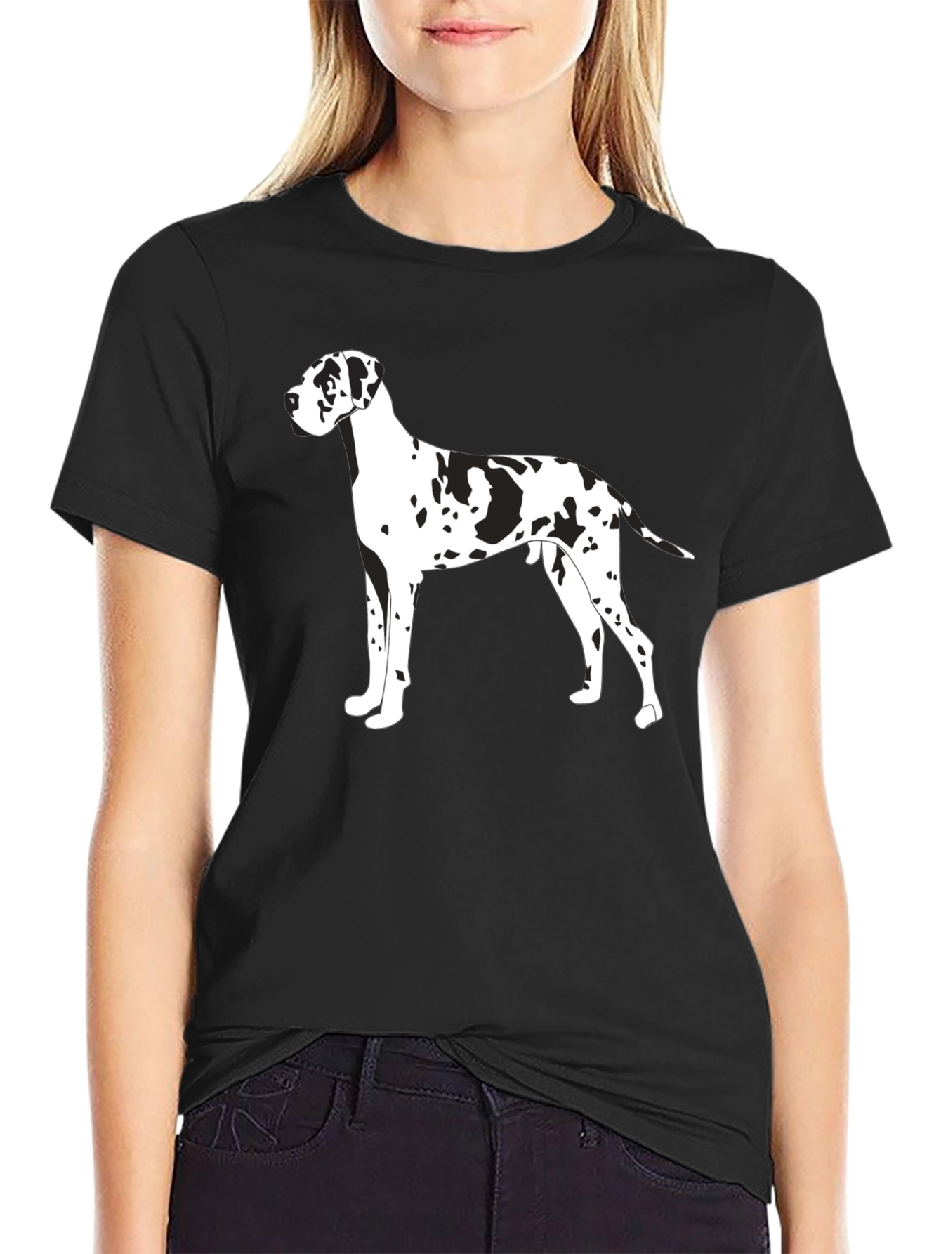 Great Dane Dog Graphic Tee - Black T-Shirt