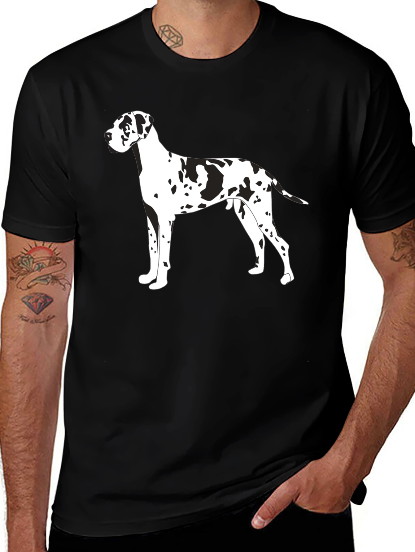Great Dane Dog Graphic Tee - Black T-Shirt