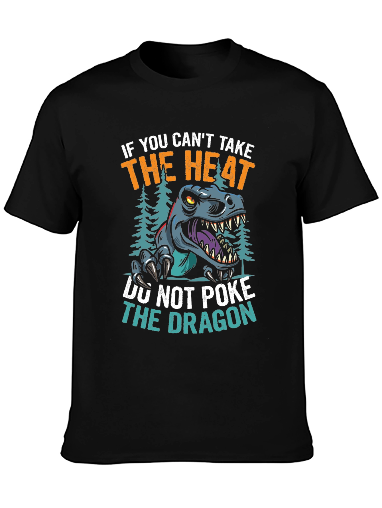 Black Dont Poke the Dragon Graphic T-Shirt