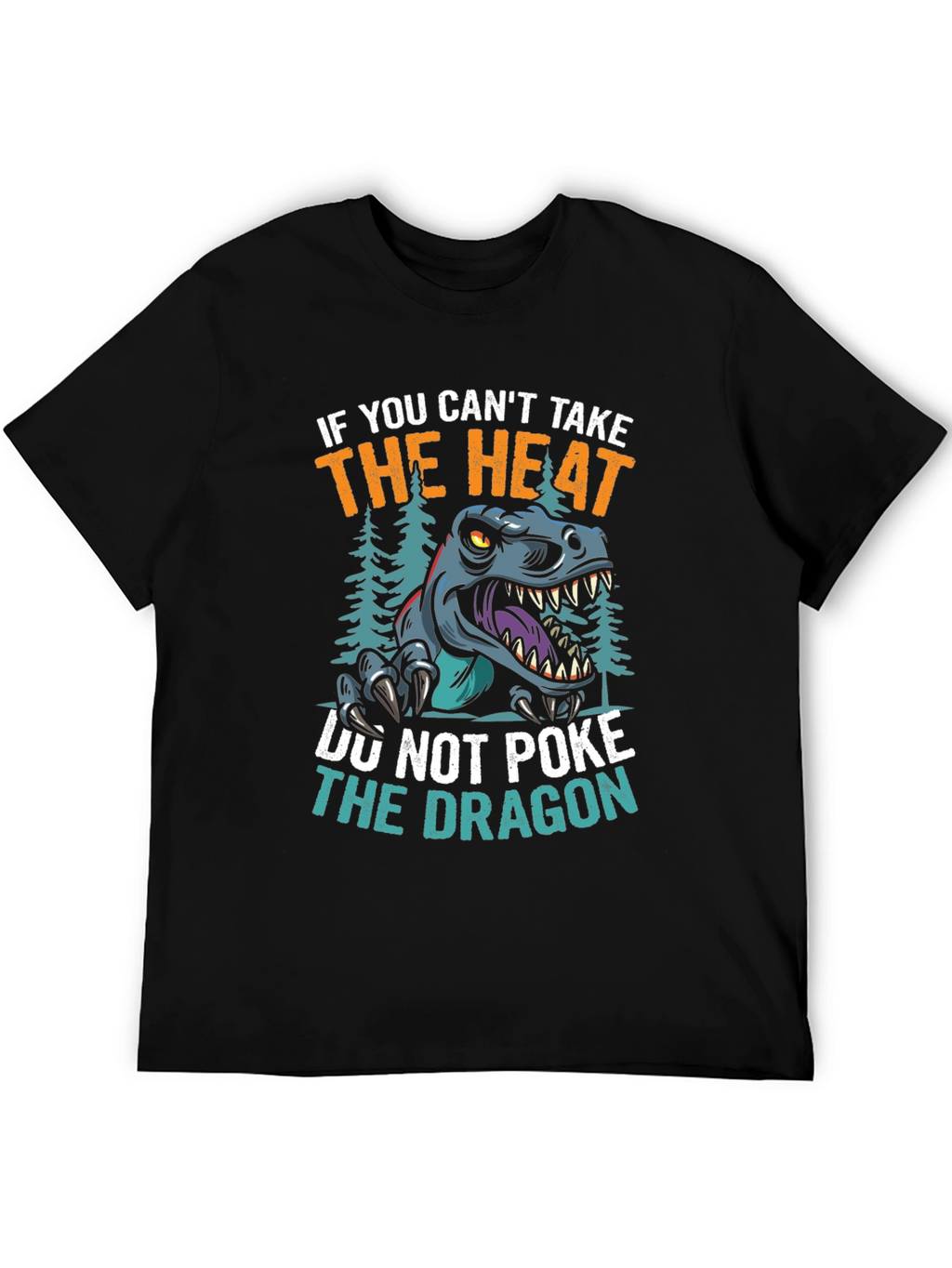 Black Dont Poke the Dragon Graphic T-Shirt