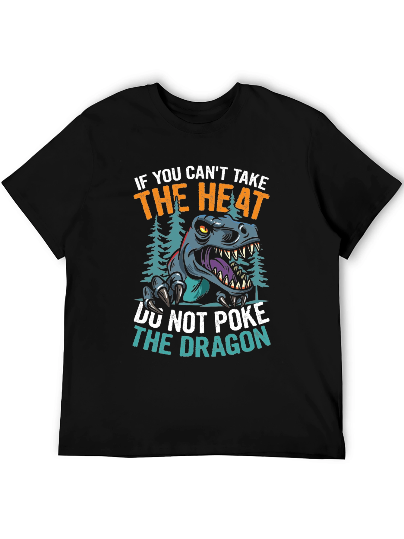 Black Dont Poke the Dragon Graphic T-Shirt
