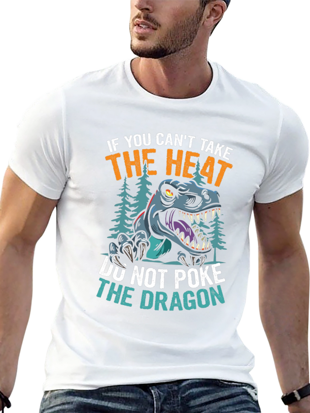 Black Dont Poke the Dragon Graphic T-Shirt