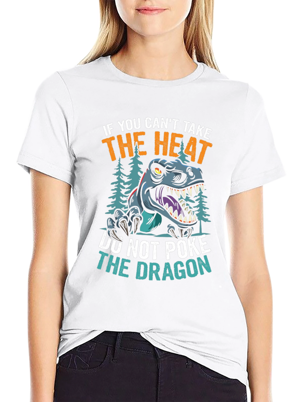 Black Dont Poke the Dragon Graphic T-Shirt
