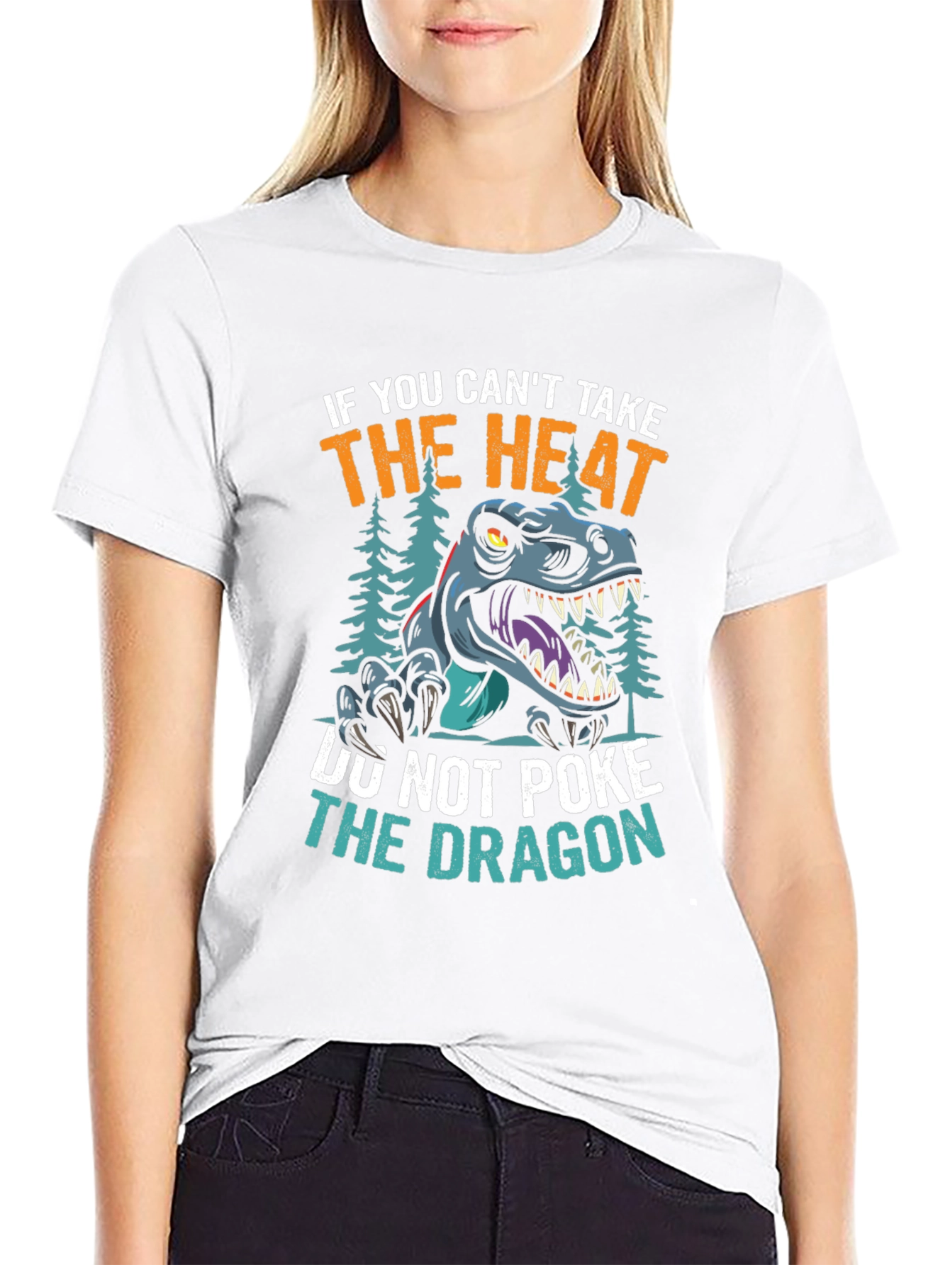 Black Dont Poke the Dragon Graphic T-Shirt