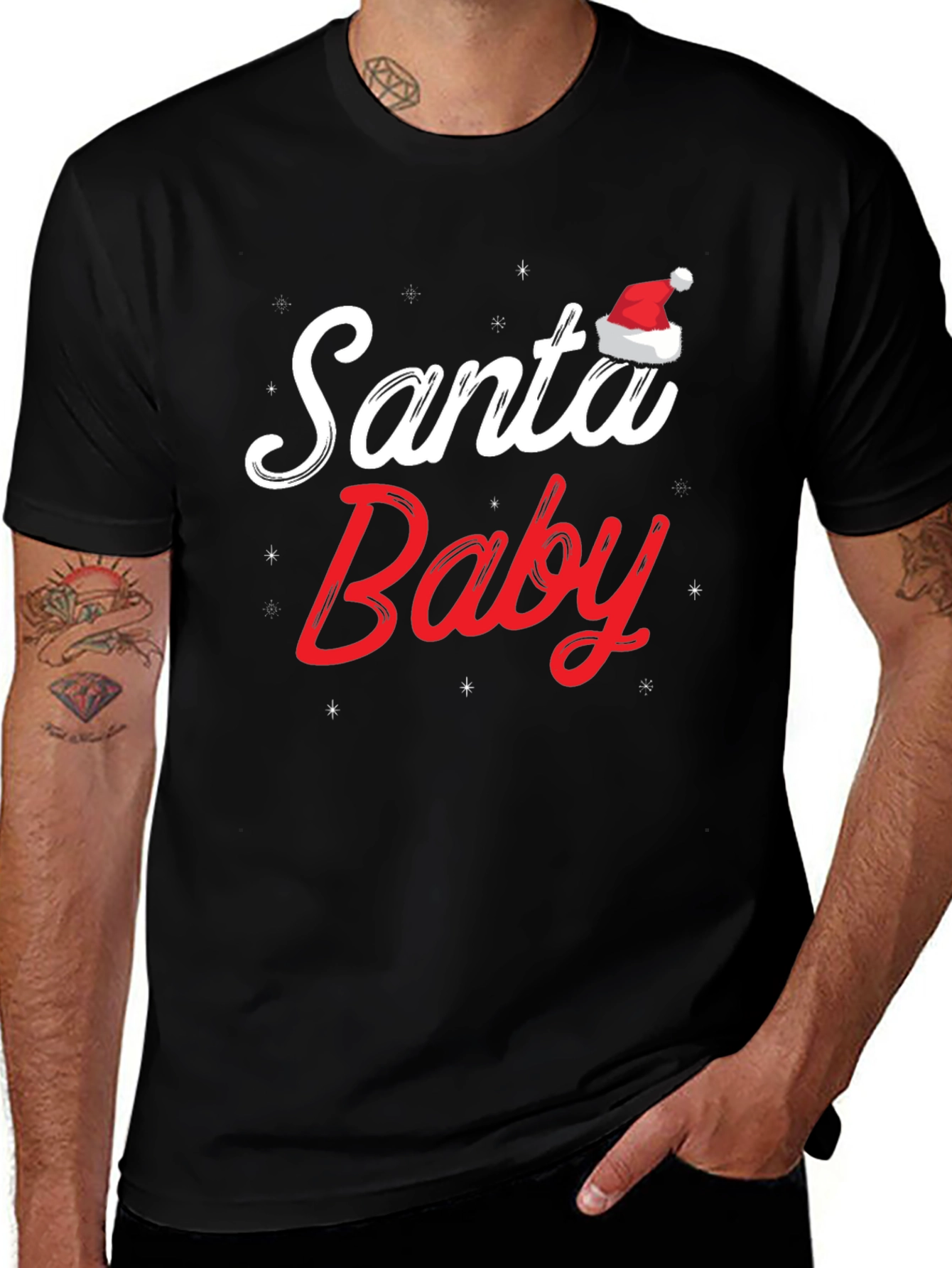 Santa Baby Christmas Graphic T-Shirt