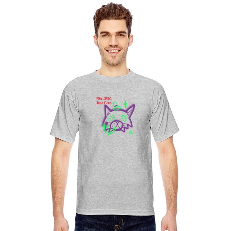 Nine Lives Zero F*cks Punk Cat Tee